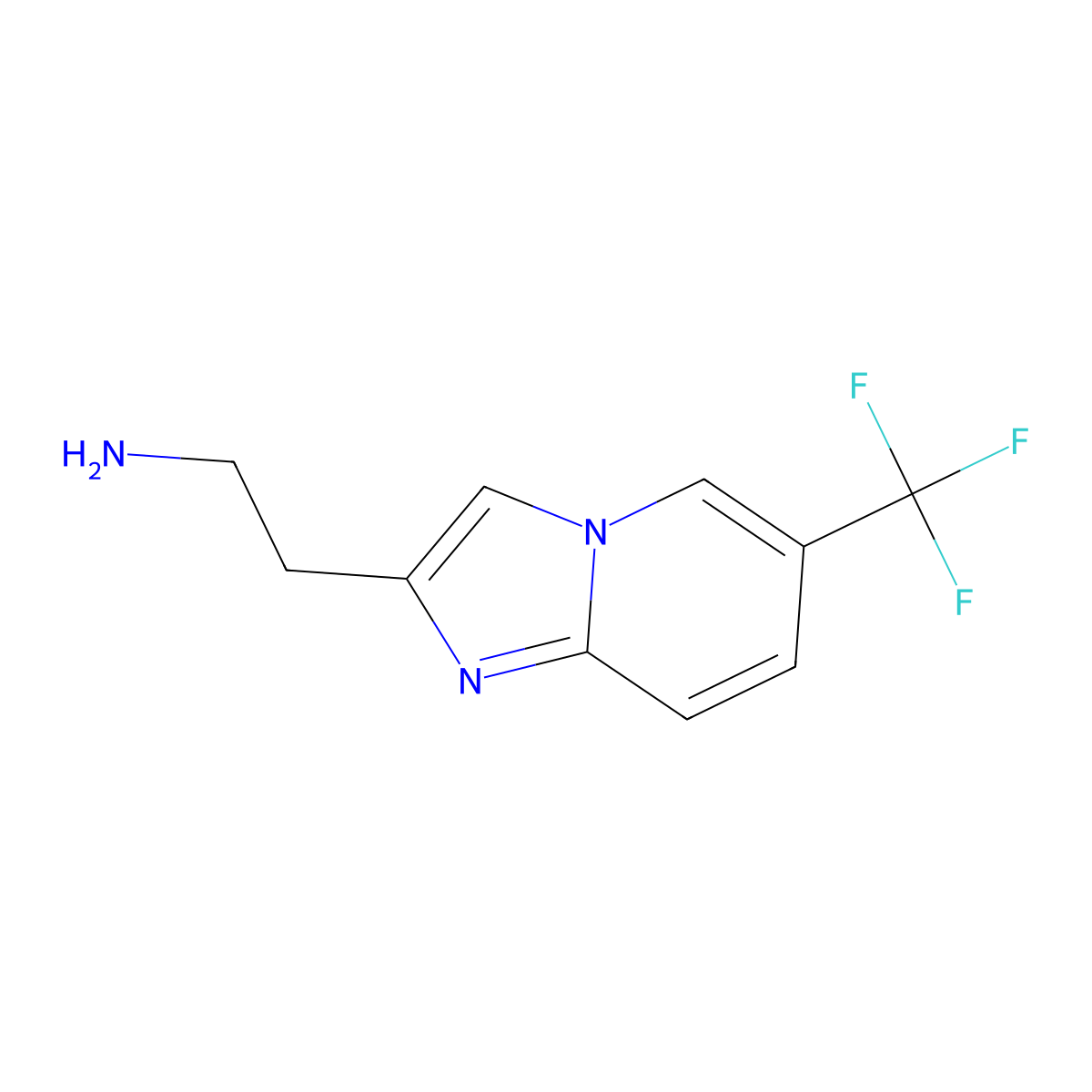 2-[6-(Trifluoromethyl)imidazo[1,2-a]pyridin-2-yl]ethanamine molecular structure, CAS 1215989-79-9