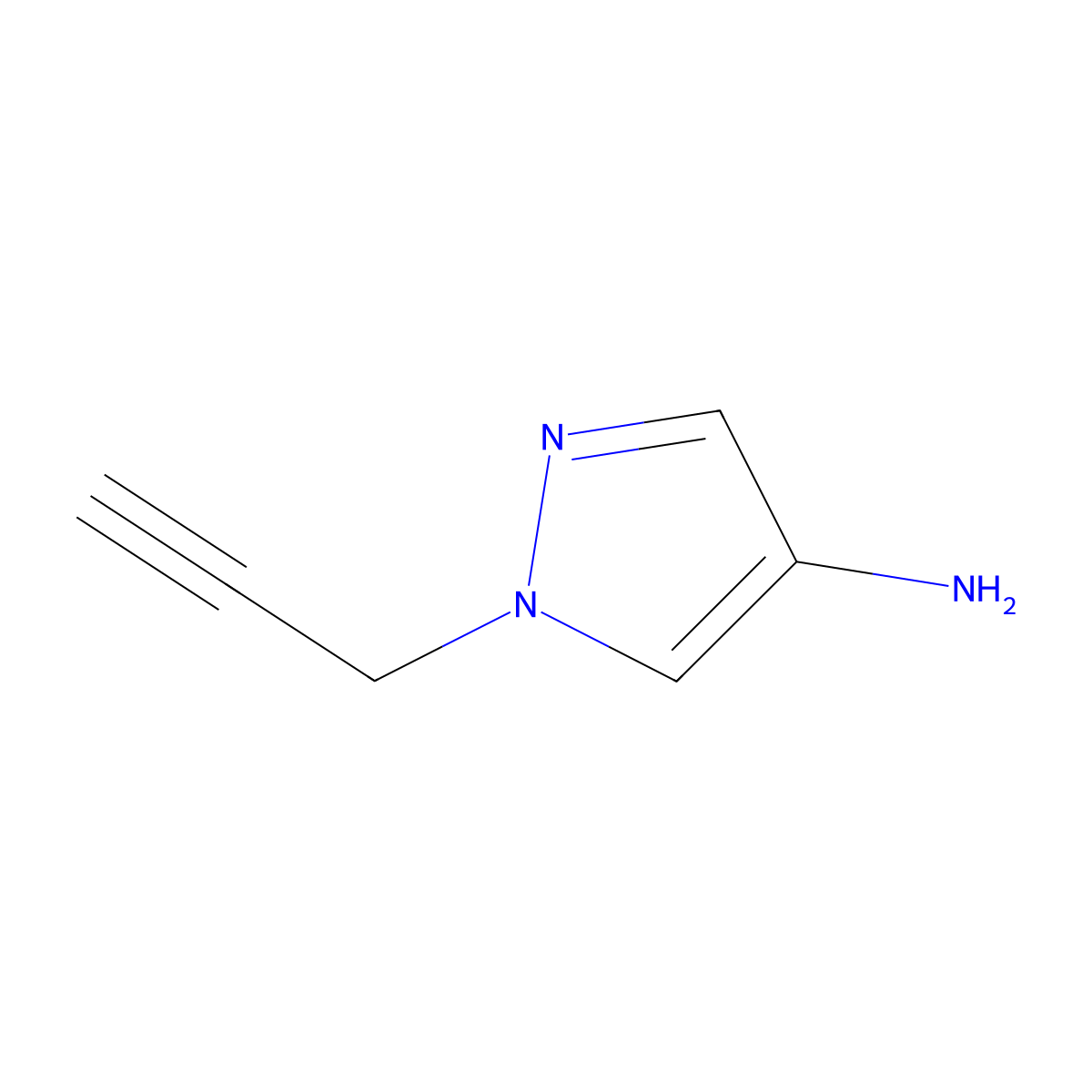 1-(Prop-2-YN-1-YL)-1H-pyrazol-4-amine molecular structure, CAS 1215991-64-2