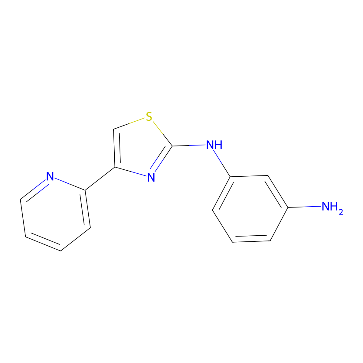 N1-[4-(2-Pyridinyl)-2-thiazolyl]-1,3-benzenediamine molecular structure, CAS 1215995-08-6