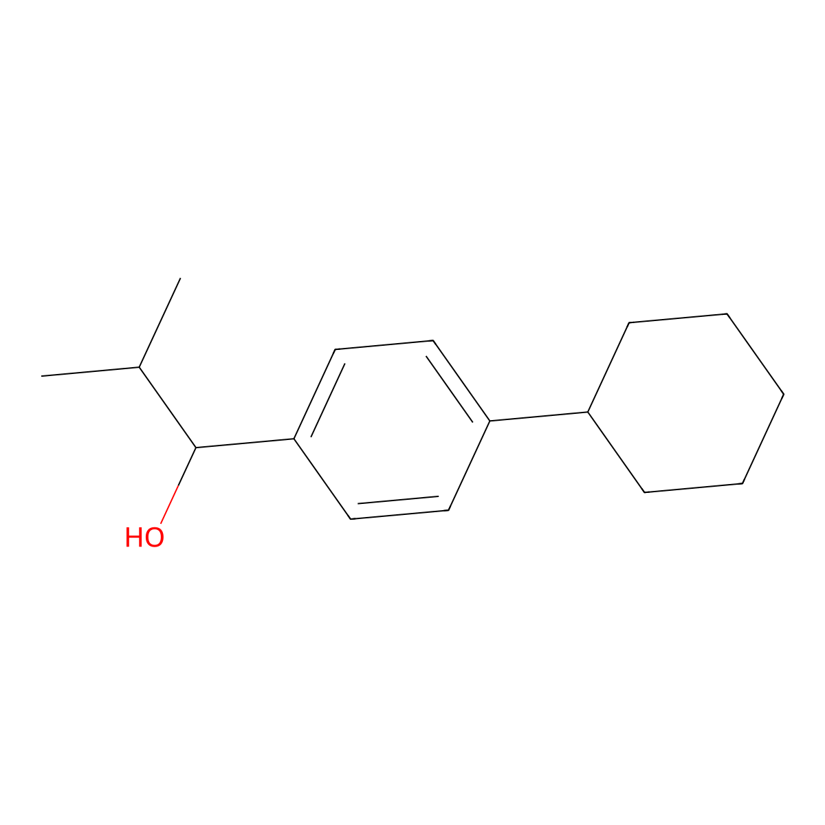 1-(4-Cyclohexylphenyl)-2-methylpropan-1-ol molecular structure, CAS 1215995-47-3