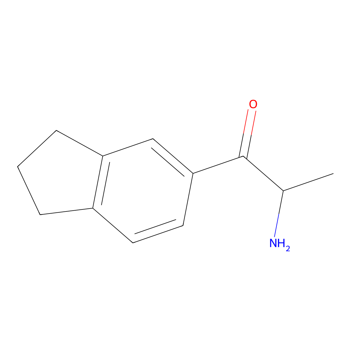 2-Amino-1-(2,3-dihydro-1h-inden-5-yl)propan-1-one molecular structure, CAS 1215997-15-1