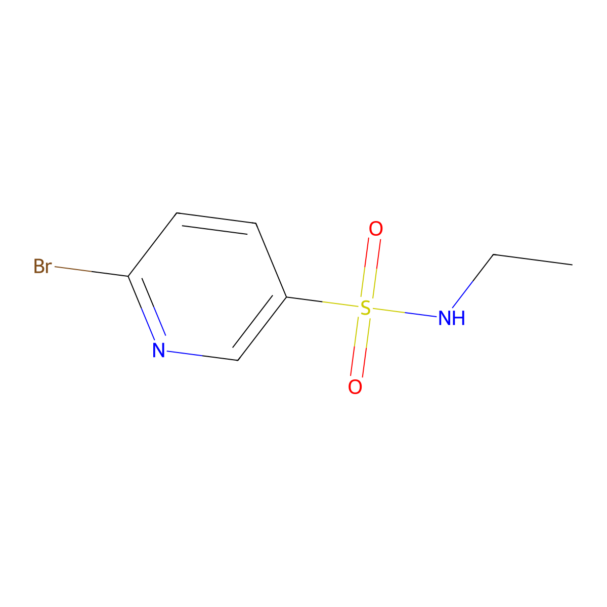 6-Bromo-N-ethylpyridine-3-sulfonamide molecular structure, CAS 1215998-92-7