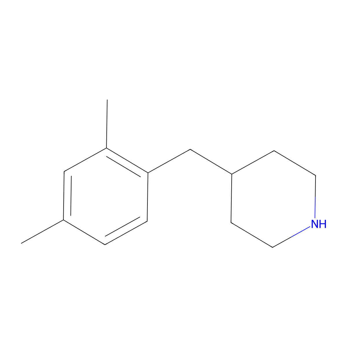 4-(2,4-Dimethylbenzyl)piperidine molecular structure, CAS 1215999-60-2