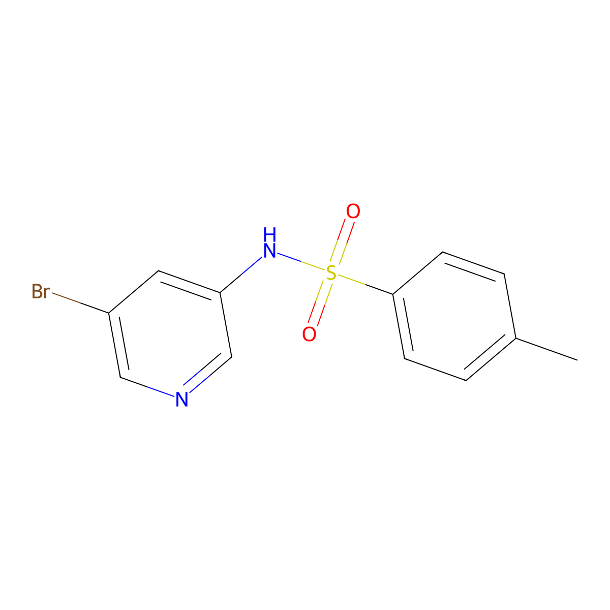 N-(5-Bromopyridin-3-yl)-4-methylbenzenesulfonamide molecular structure, CAS 1216-97-3