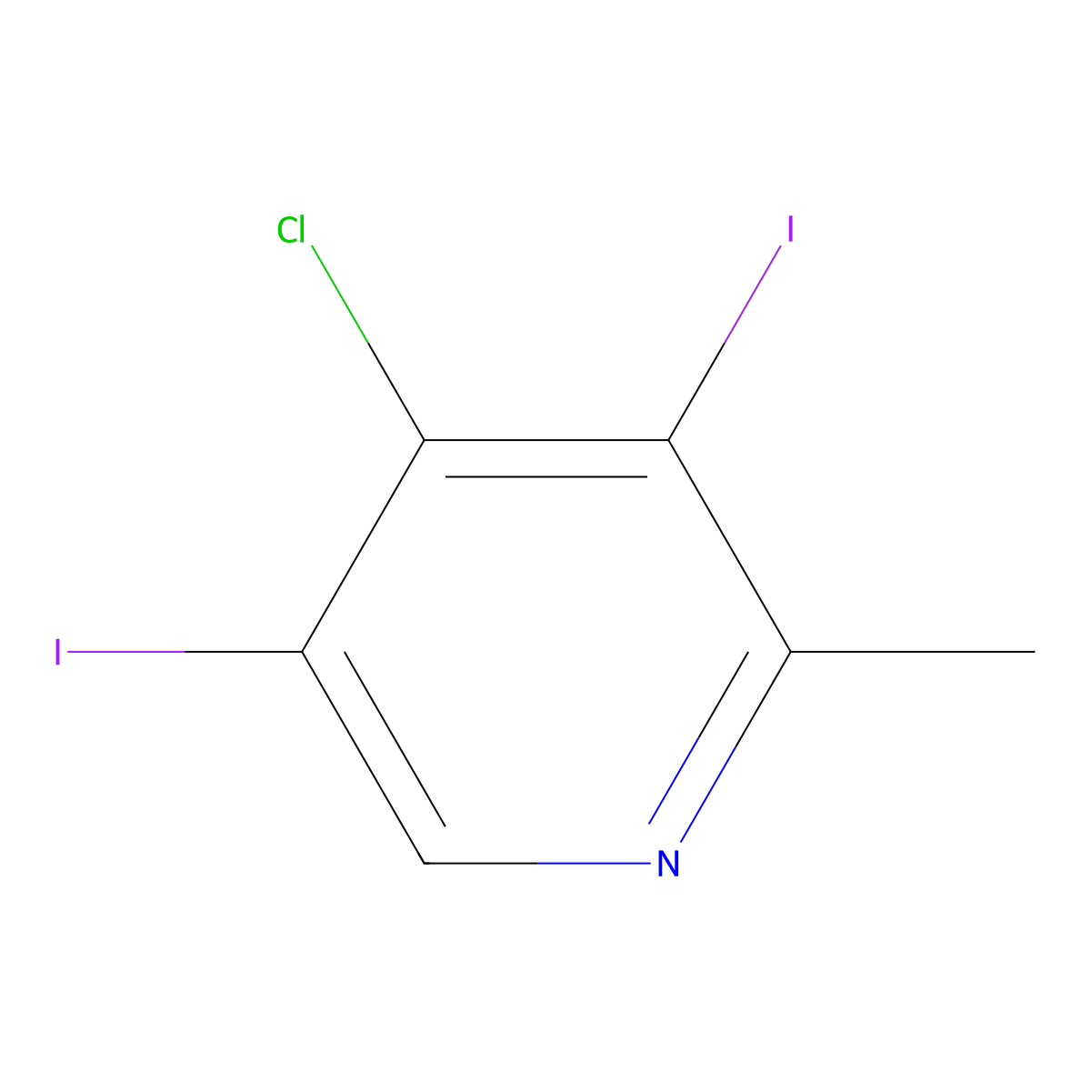 4-Chloro-3,5-diiodo-2-methylpyridine molecular structure, CAS 1216000-60-0