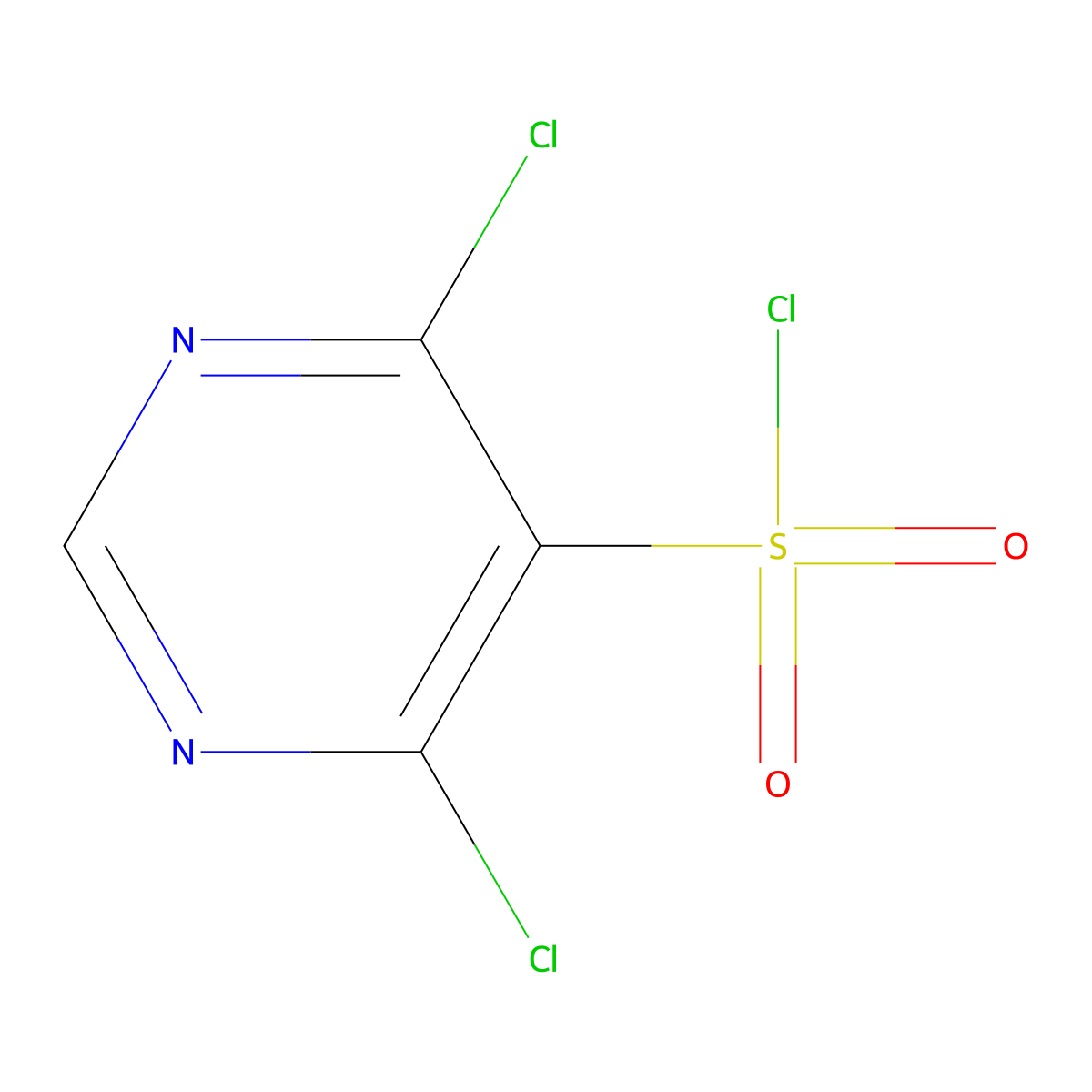 4,6-Dichloropyrimidine-5-sulfonyl chloride molecular structure, CAS 1216003-03-0