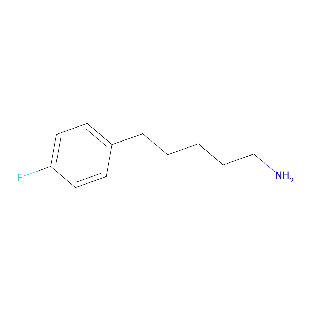 5-(4-Fluorophenyl)pentan-1-amine molecular structure, CAS 1216003-55-2