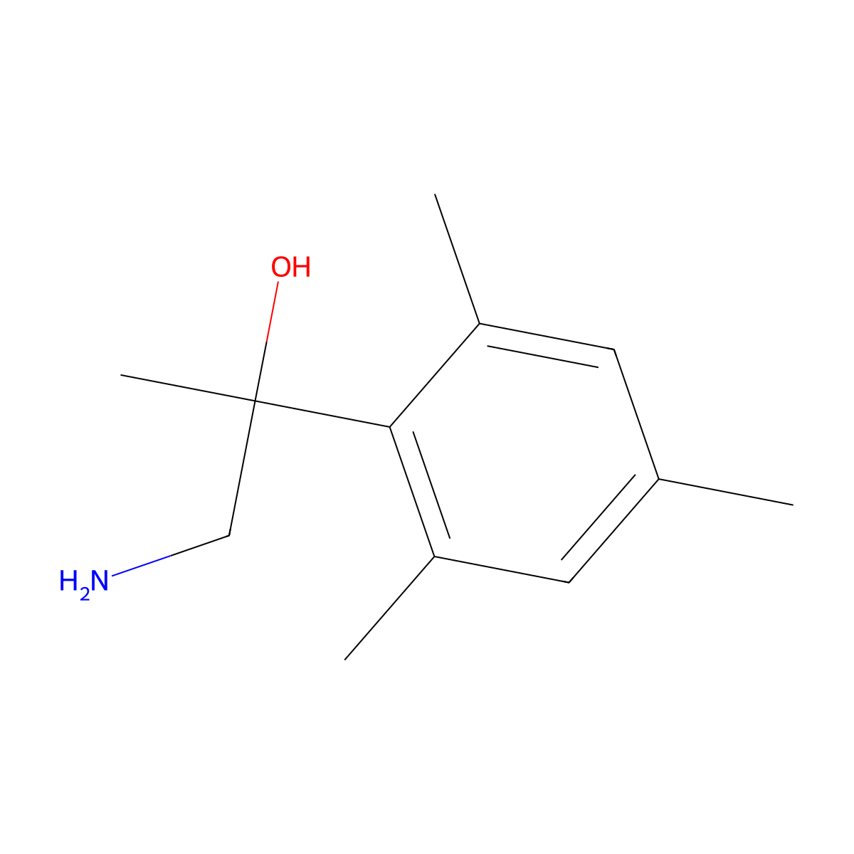 1-Amino-2-(2,4,6-trimethylphenyl)propan-2-ol molecular structure, CAS 1216009-14-1