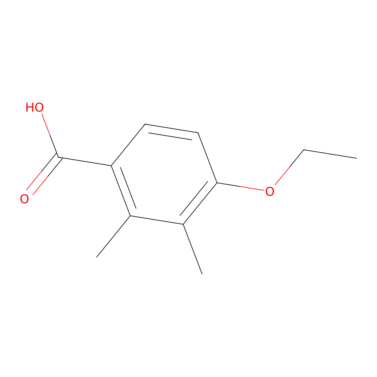 4-Ethoxy-2,3-dimethylbenzoic acid molecular structure, CAS 1216009-33-4