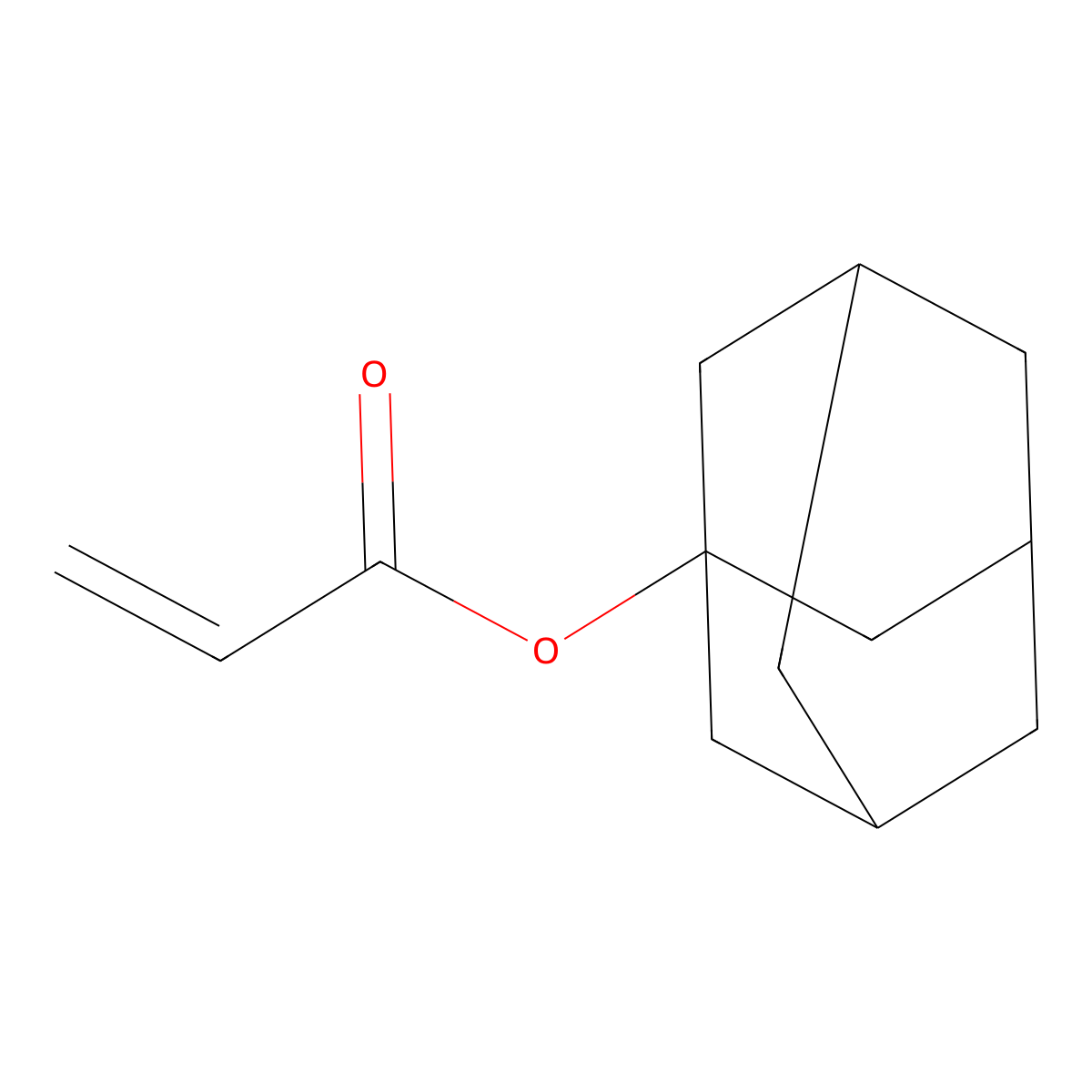 Adamantan-1-yl Acrylate (stabilized with BHT) molecular structure, CAS 121601-93-2