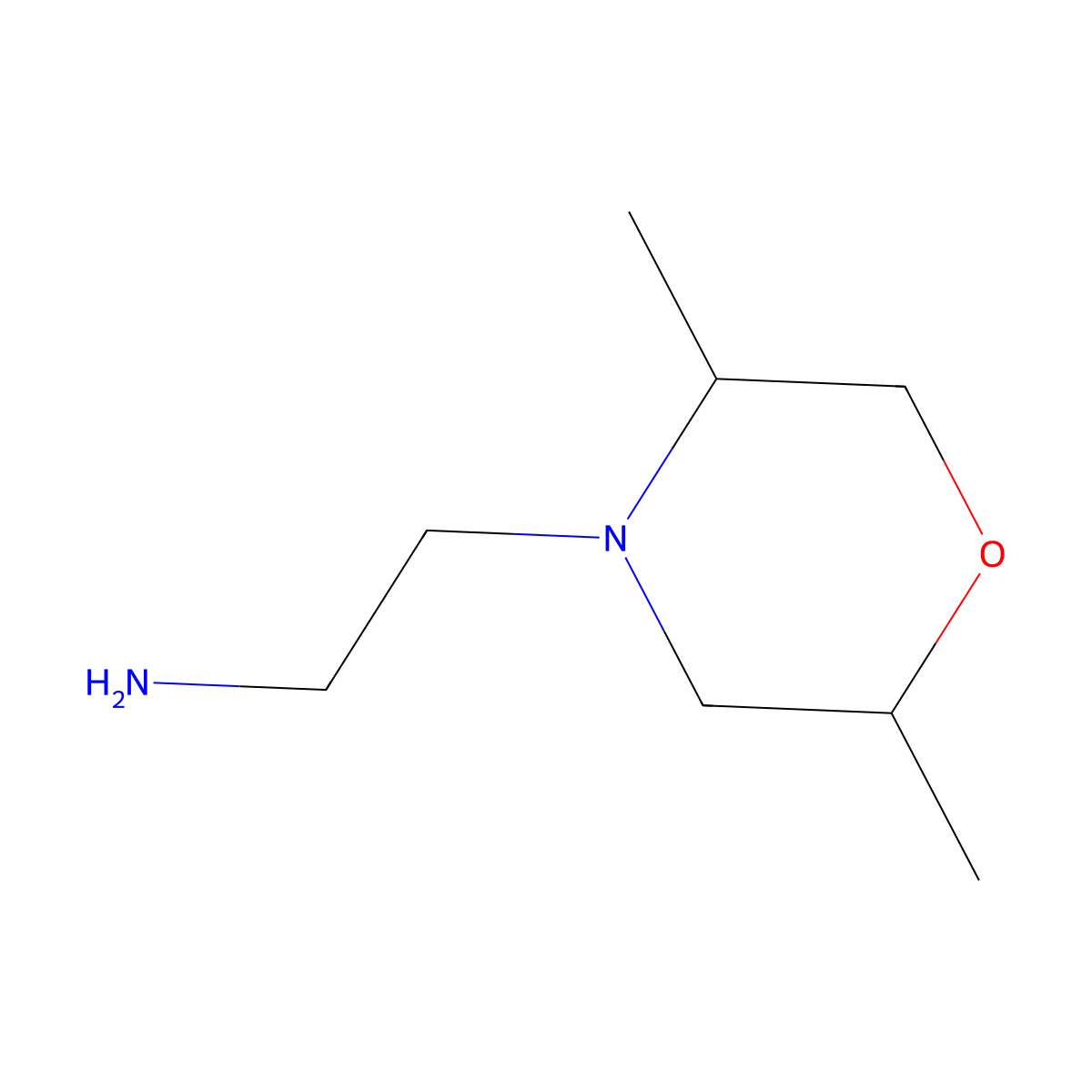 2-(2,5-Dimethylmorpholin-4-yl)ethan-1-amine molecular structure, CAS 1216012-13-3