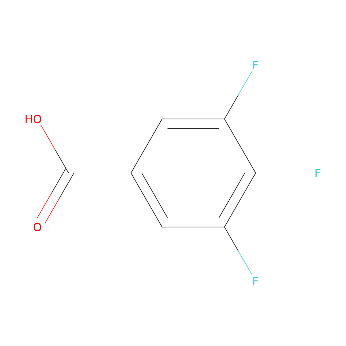 3,4,5-Trifluorobenzoic acid molecular structure, CAS 121602-93-5