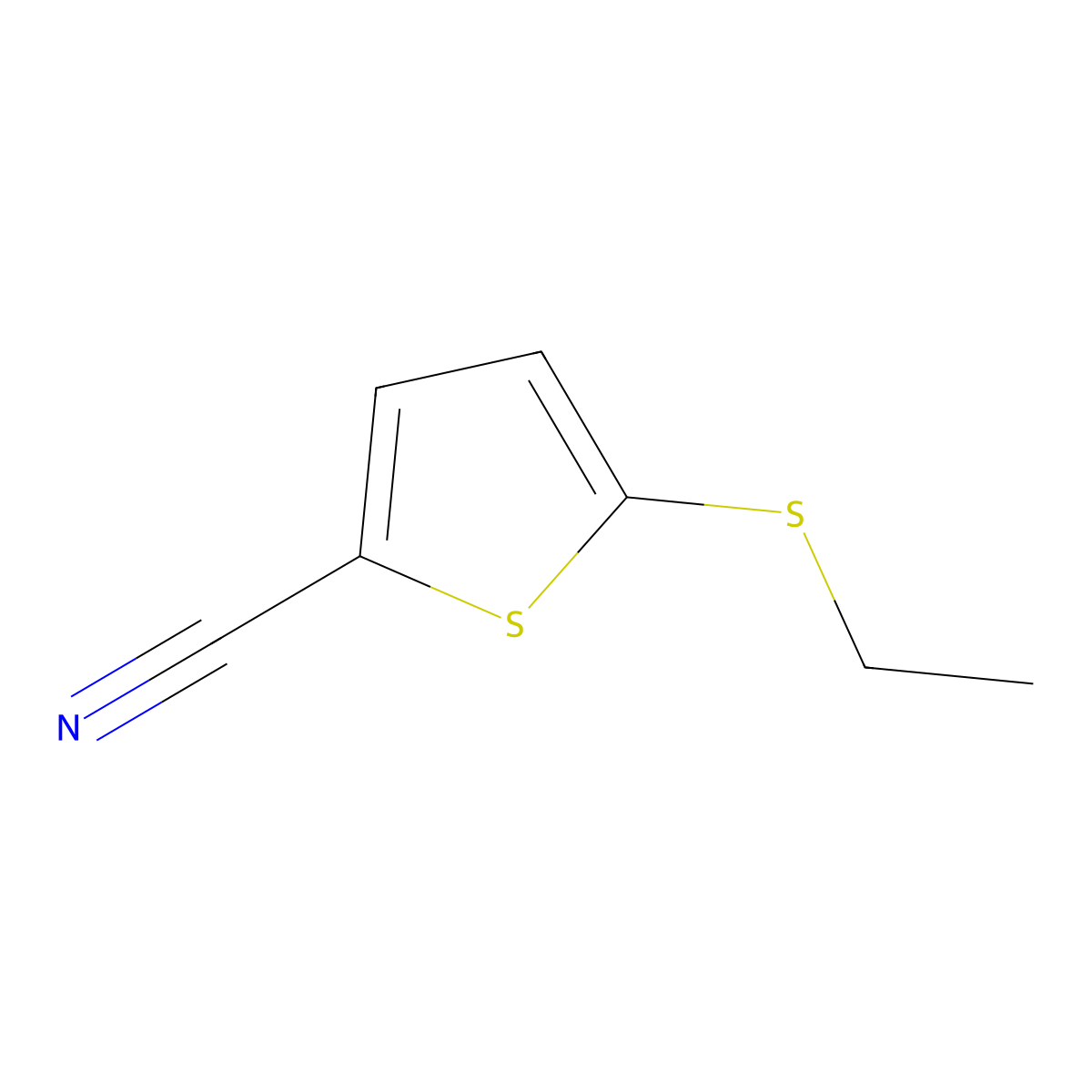 5-(Ethylthio)thiophene-2-carbonitrile molecular structure, CAS 1216020-52-8