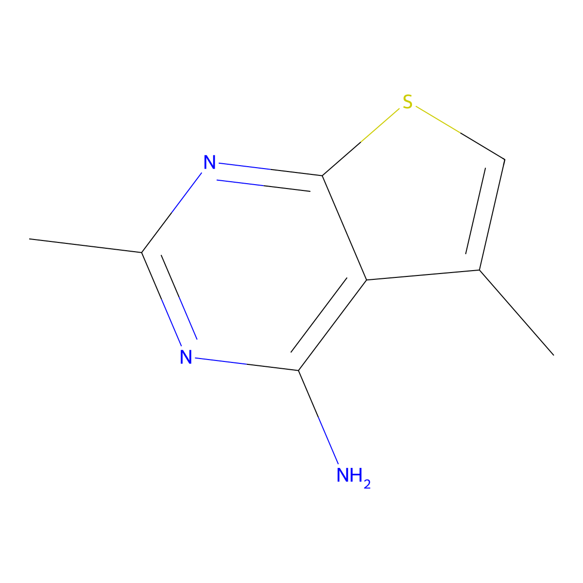 2,5-Dimethylthieno[2,3-d]pyrimidin-4-amine molecular structure, CAS 1216021-40-7