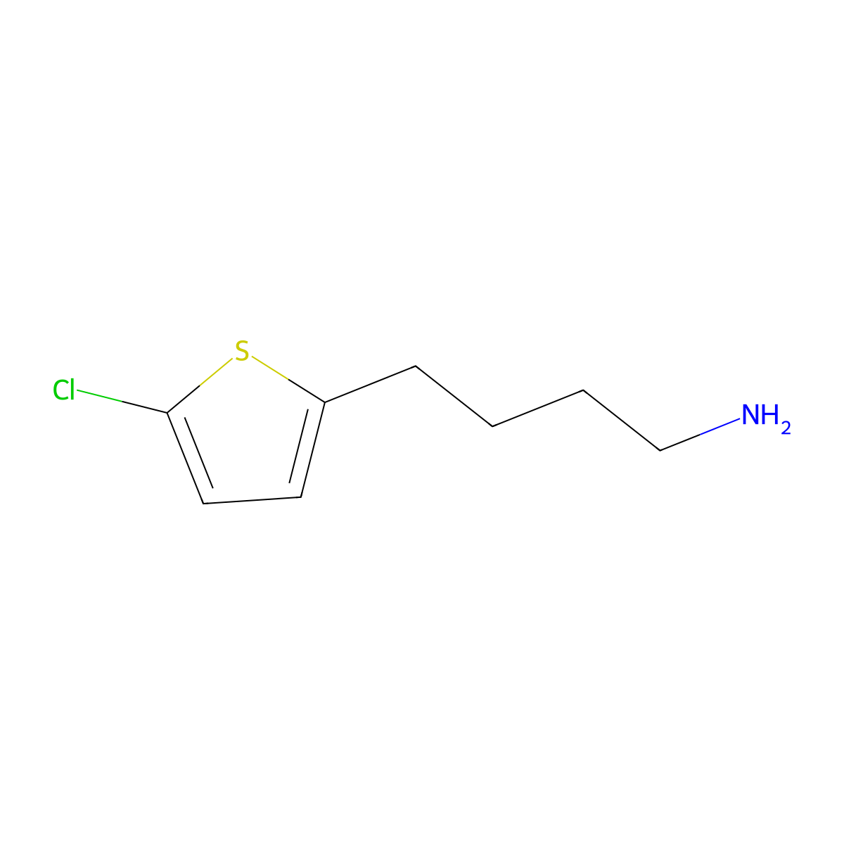 4-(5-Chlorothiophen-2-yl)butan-1-amine molecular structure, CAS 1216021-79-2