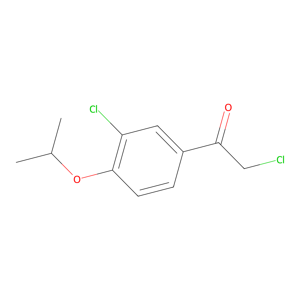 2-Chloro-1-[3-chloro-4-(1-methylethoxy)phenyl]ethanone molecular structure, CAS 1216022-74-0