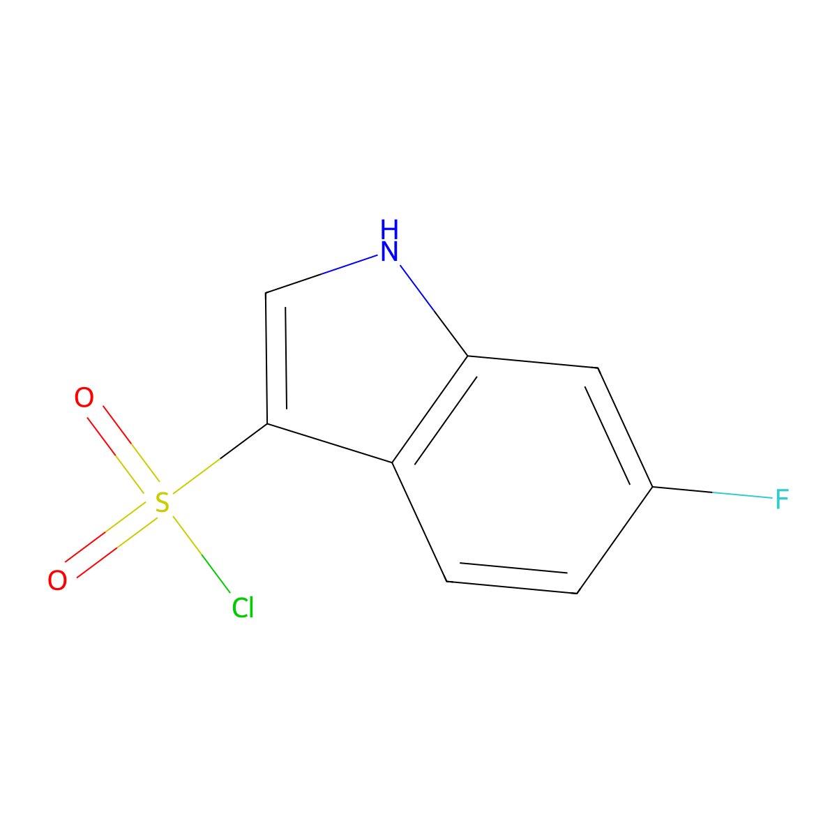 6-Fluoro-1H-indole-3-sulfonyl chloride molecular structure, CAS 1216026-07-1