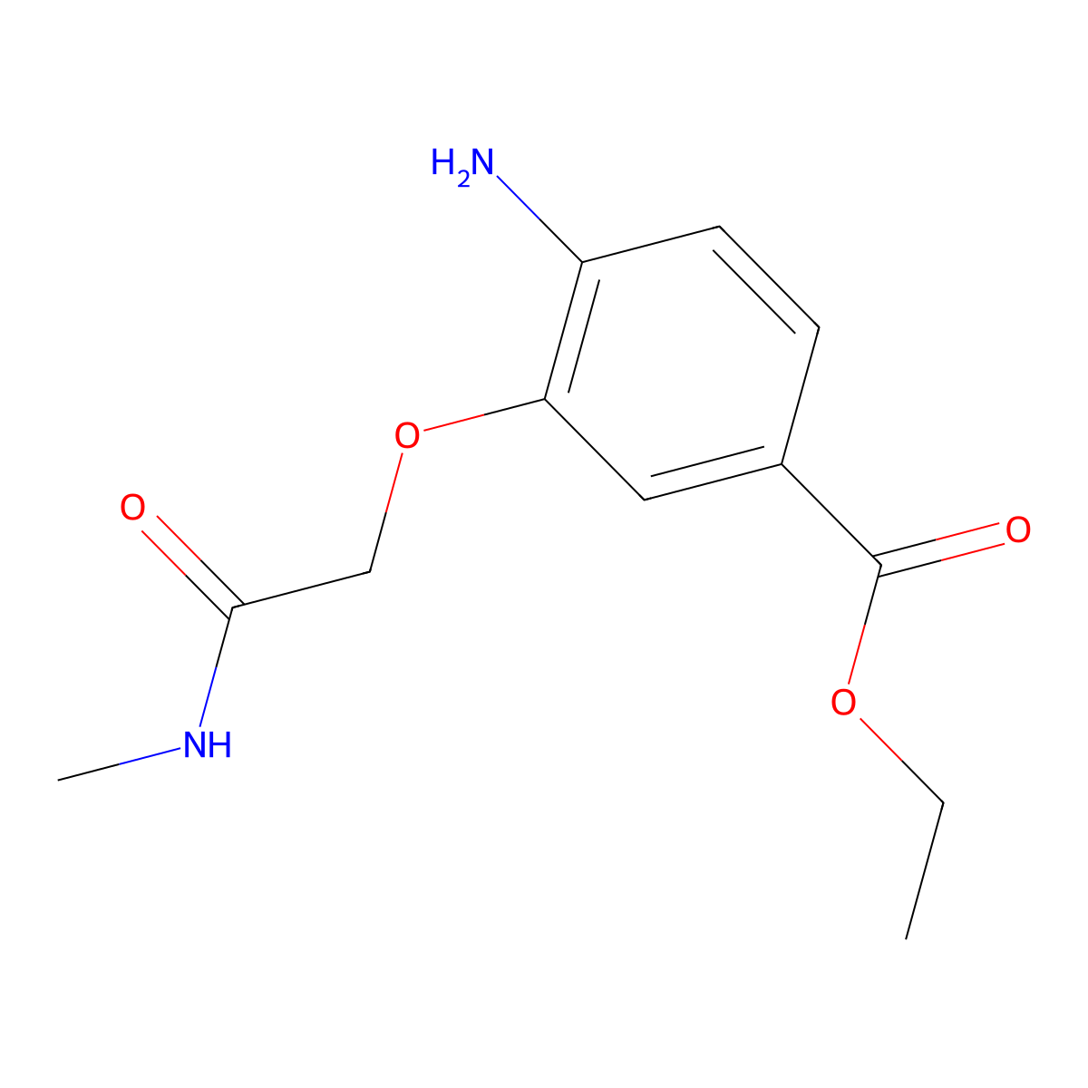Ethyl 4-amino-3-[(methylcarbamoyl)methoxy]benzoate molecular structure, CAS 1216026-54-8