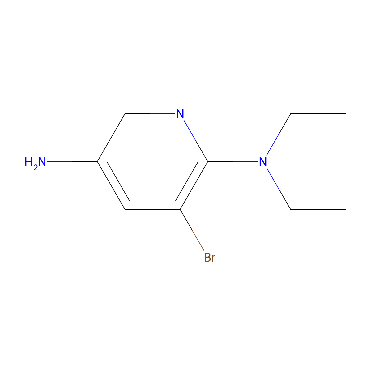 5-Amino-3-bromo-2-(N,N-diethylamino)pyridine molecular structure, CAS 1216027-34-7