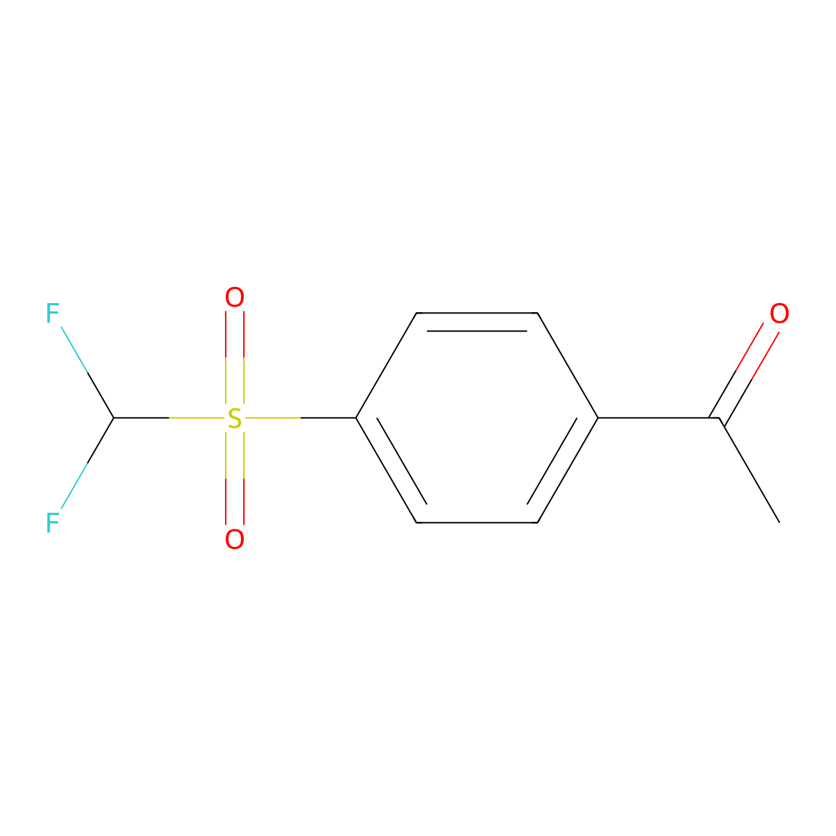 1-(4-Difluoromethanesulfonylphenyl)ethan-1-one molecular structure, CAS 1216034-47-7