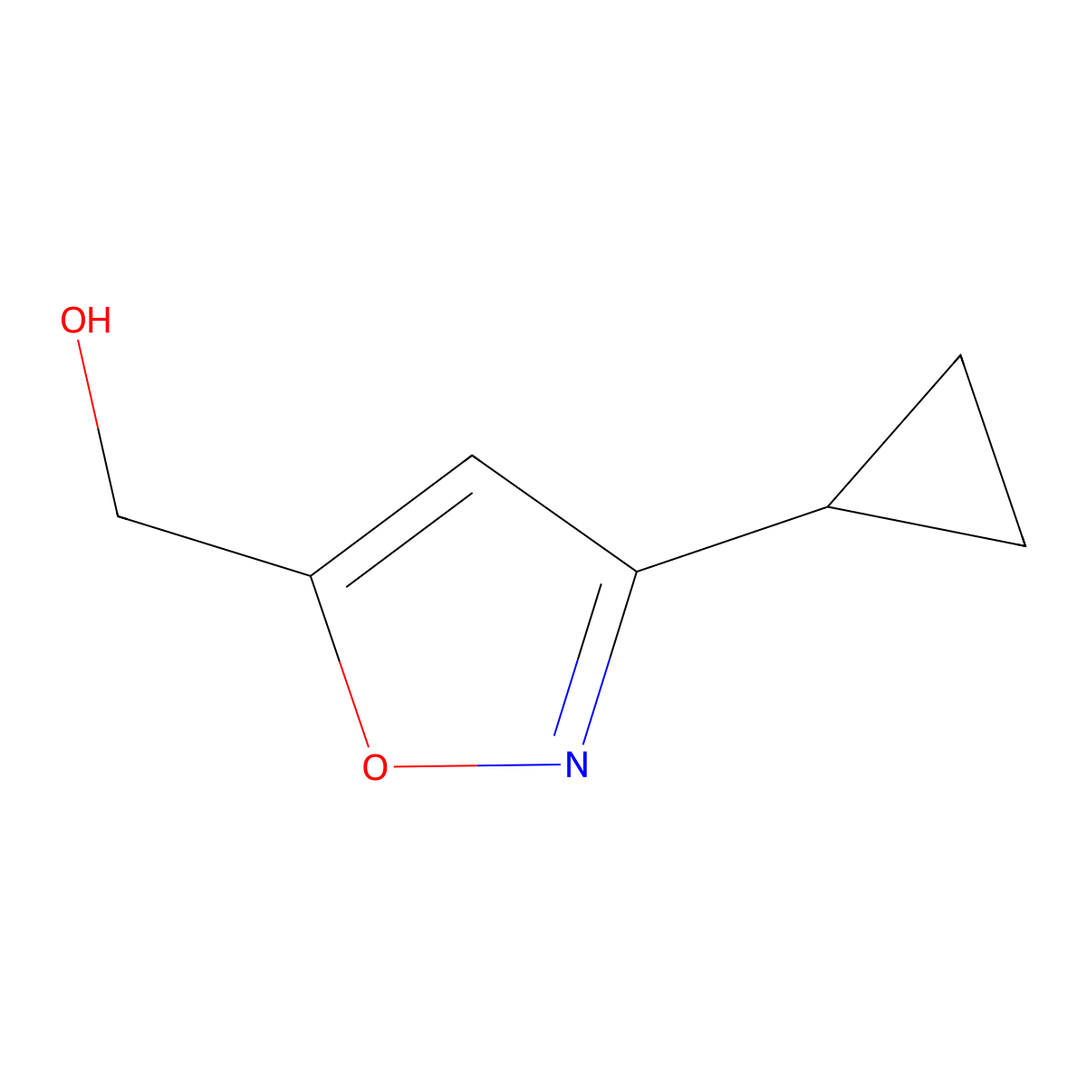 (3-Cyclopropyl-1,2-oxazol-5-yl)methanol molecular structure, CAS 121604-45-3
