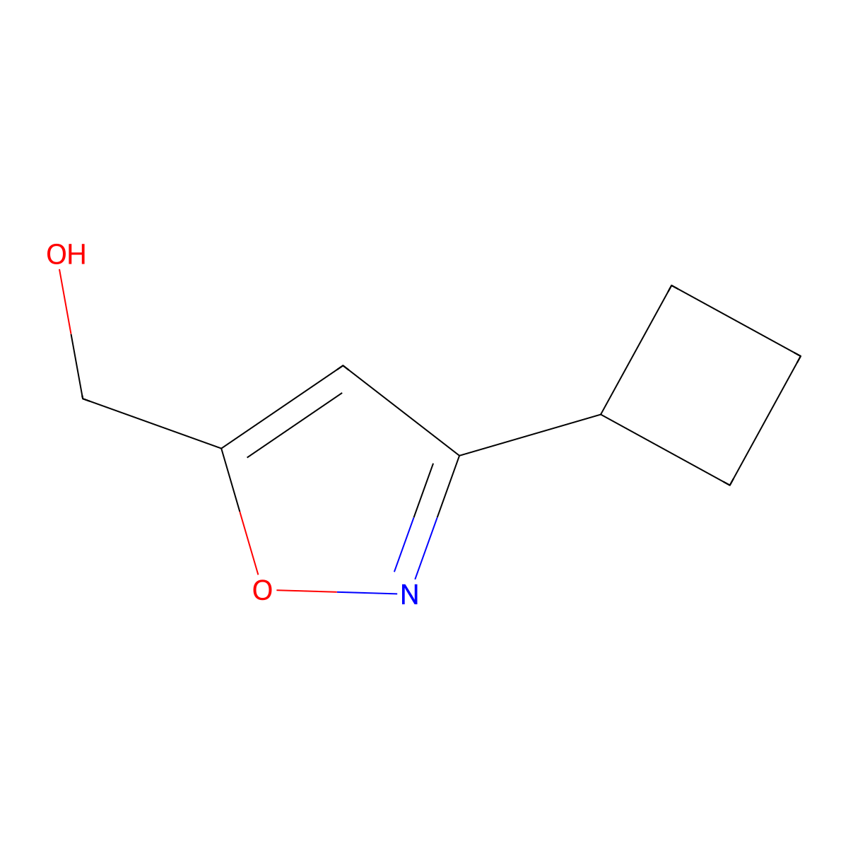 (3-Cyclobutylisoxazol-5-yl)methanol molecular structure, CAS 121604-46-4