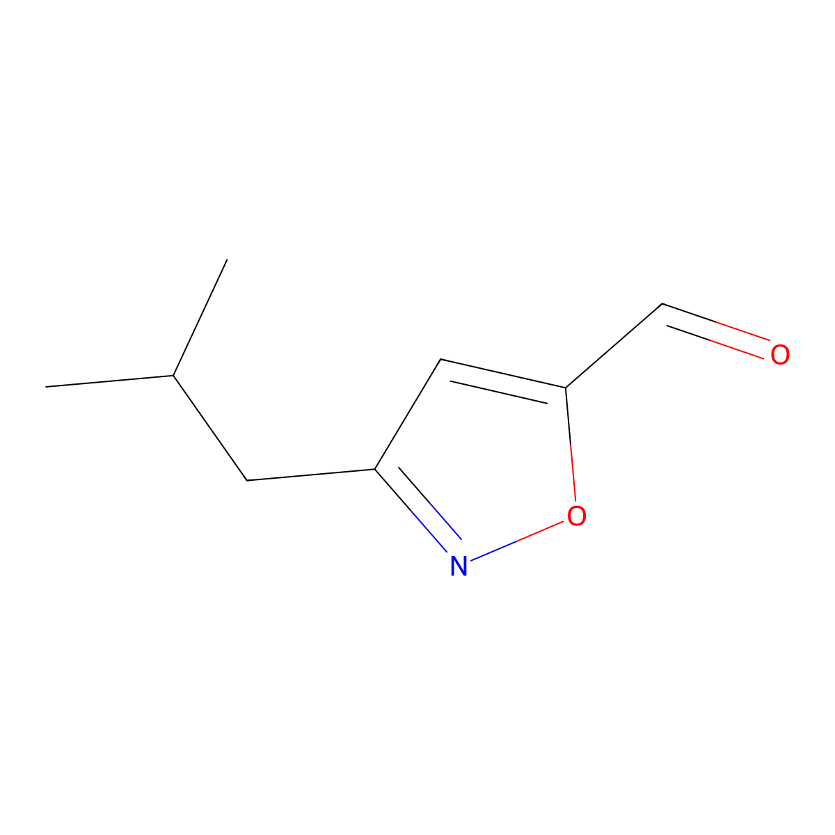 3-Isobutylisoxazole-5-carbaldehyde molecular structure, CAS 121604-55-5