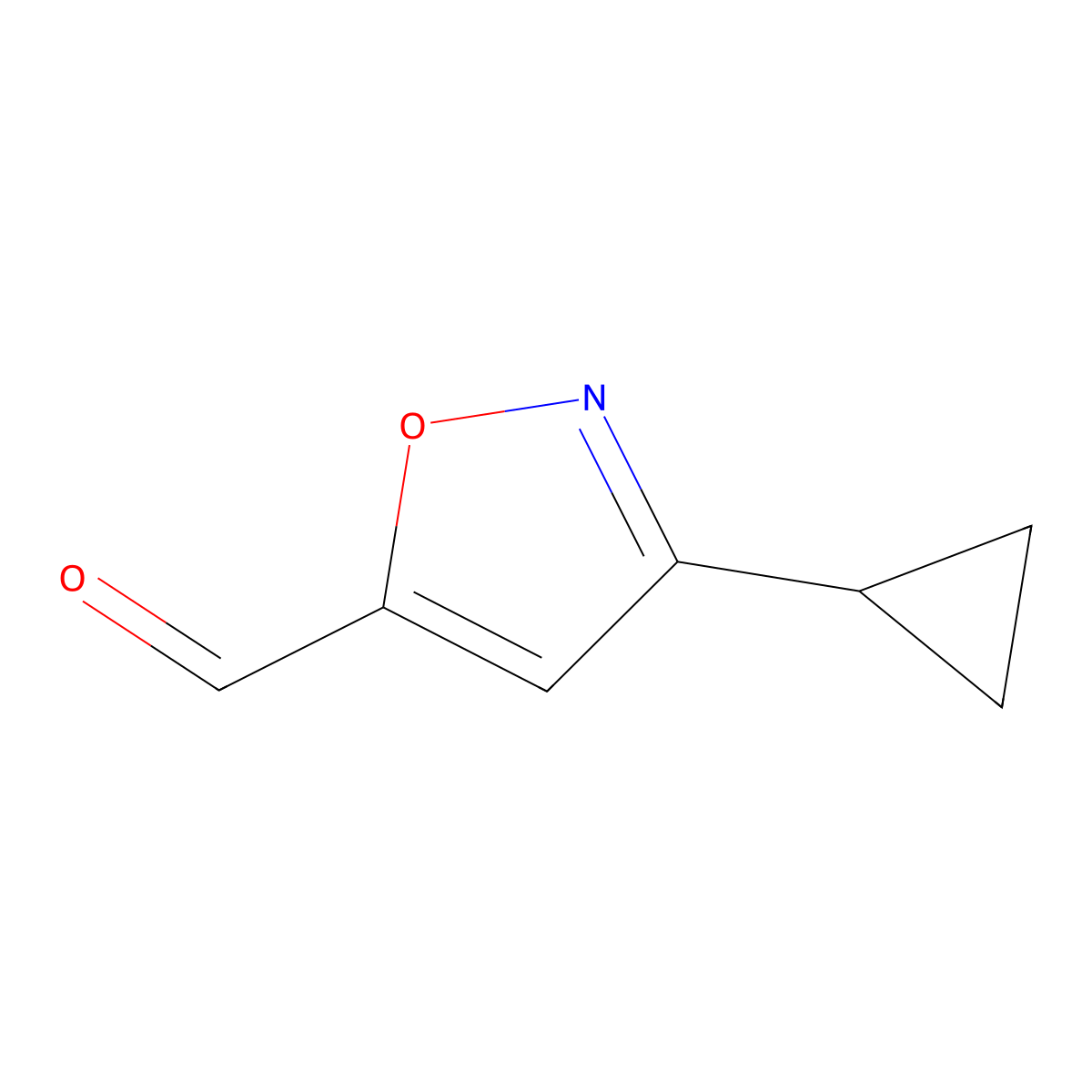 3-Cyclopropyl-1,2-oxazole-5-carbaldehyde molecular structure, CAS 121604-59-9