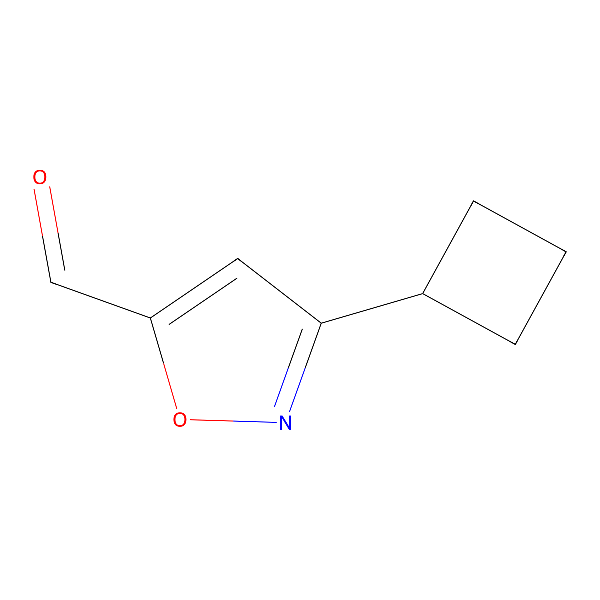 3-Cyclobutylisoxazole-5-carbaldehyde molecular structure, CAS 121604-60-2