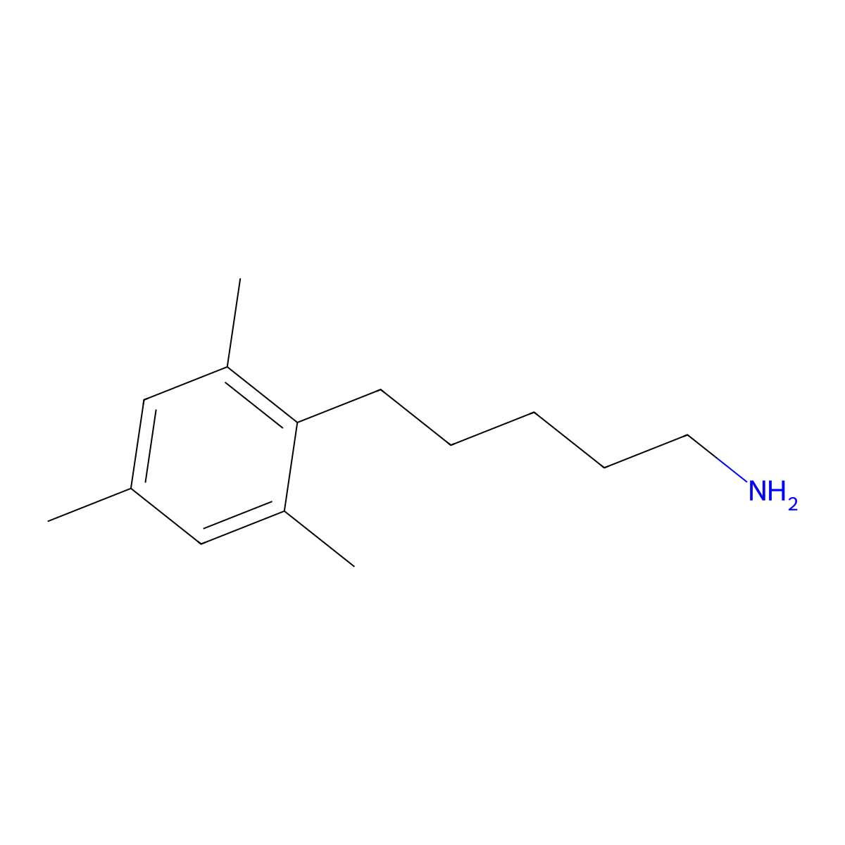 5-Mesitylpentan-1-amine molecular structure, CAS 1216041-83-6