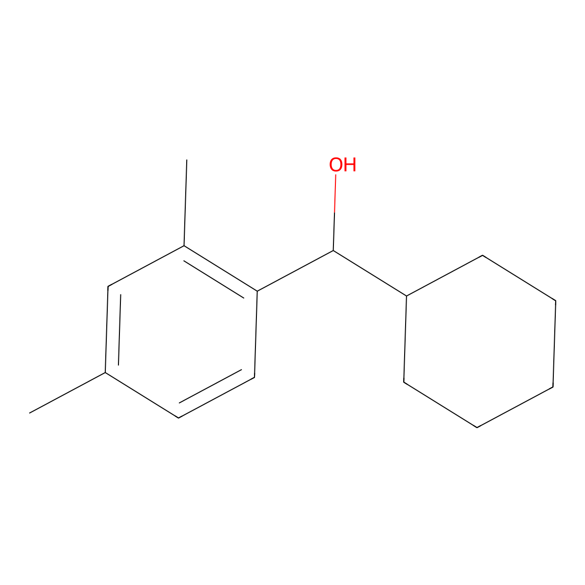 alpha-Cyclohexyl-2,4-dimethylbenZenemethanol molecular structure, CAS 1216041-95-0
