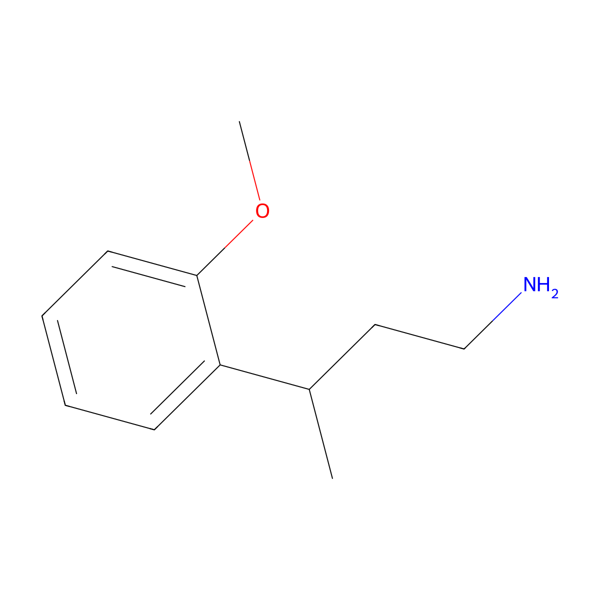 3-(2-Methoxyphenyl)butan-1-amine molecular structure, CAS 1216045-23-6
