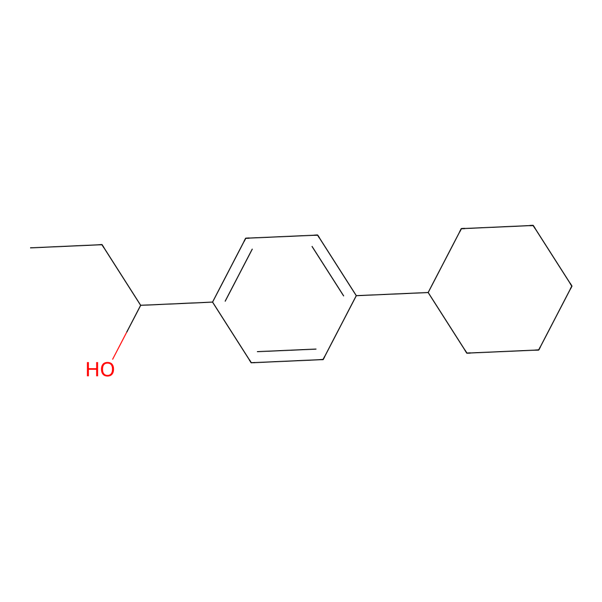 1-(4-Cyclohexylphenyl)propan-1-ol molecular structure, CAS 1216048-19-9