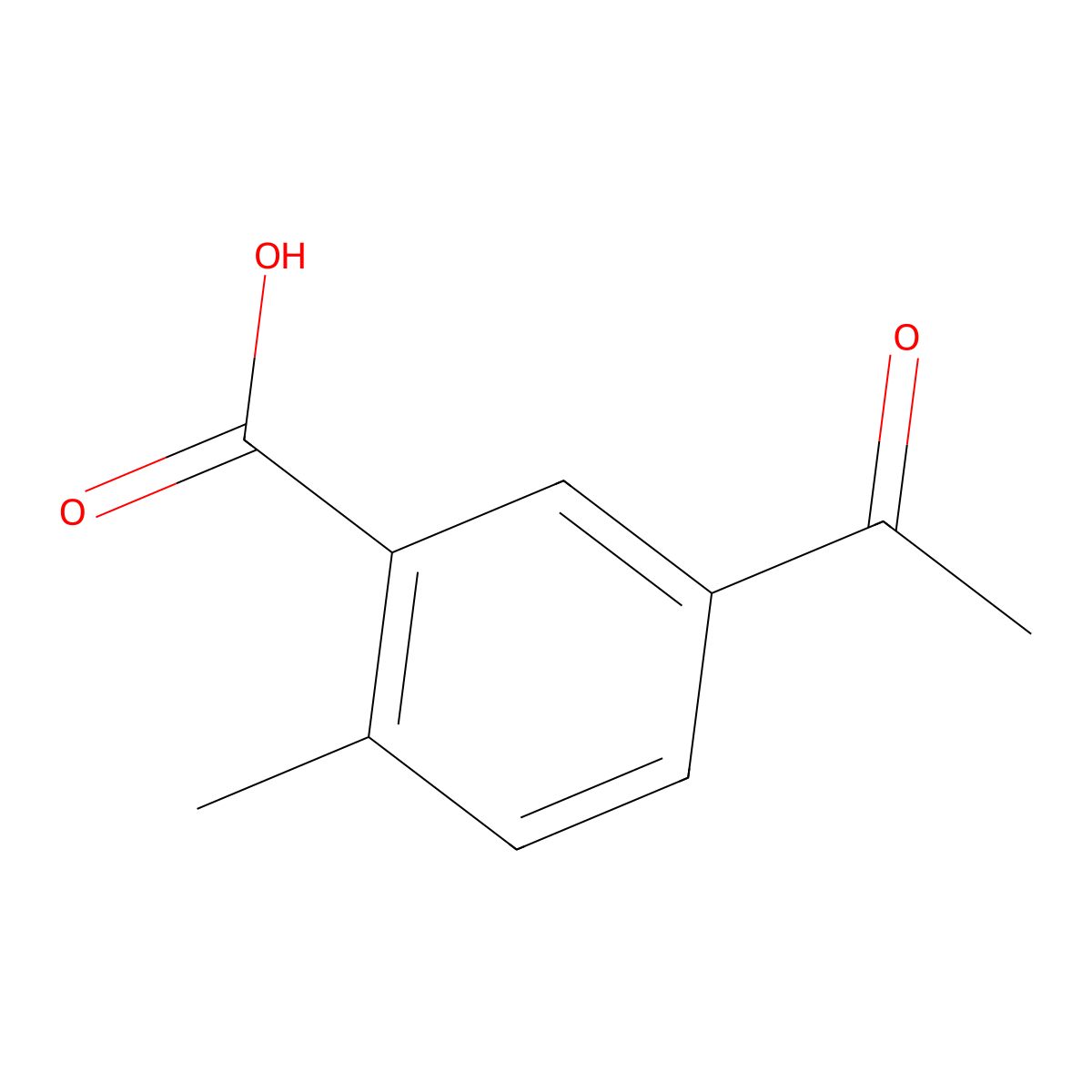 5-Acetyl-2-methylbenzoic acid molecular structure, CAS 1216048-89-3