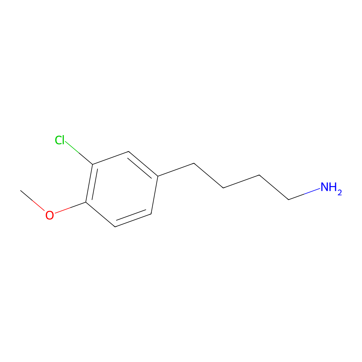 4-(3-Chloro-4-methoxyphenyl)butan-1-amine molecular structure, CAS 1216049-53-4