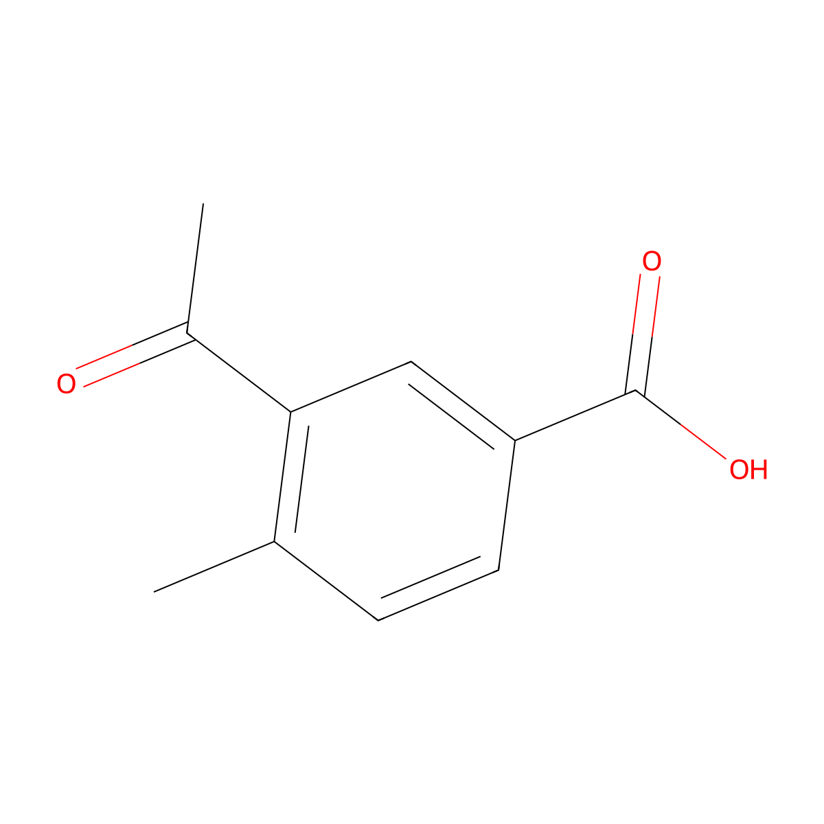 3-Acetyl-4-methylbenzoic acid molecular structure, CAS 1216050-56-4