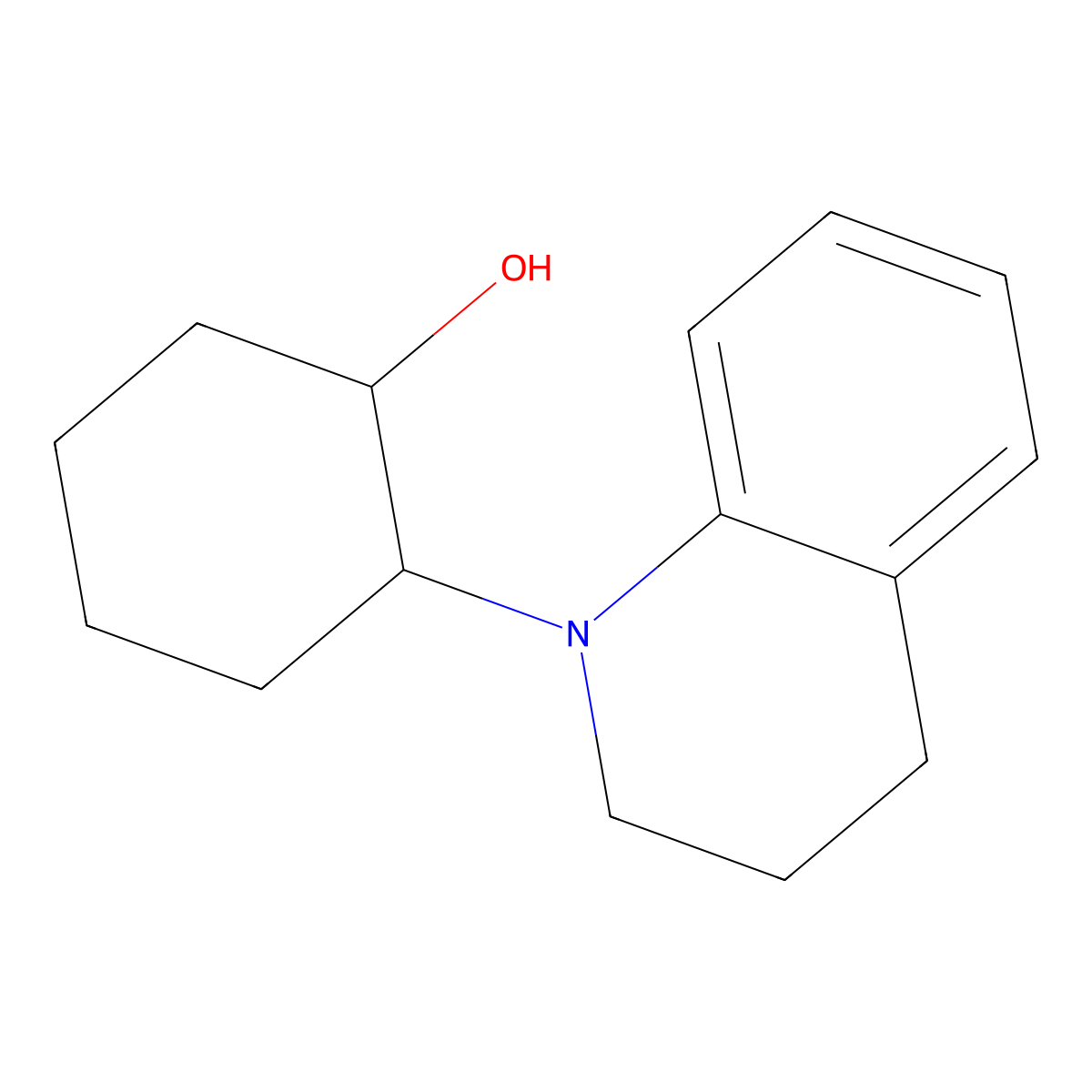 2-(1,2,3,4-Tetrahydroquinolin-1-yl)cyclohexan-1-ol molecular structure, CAS 1216055-32-1