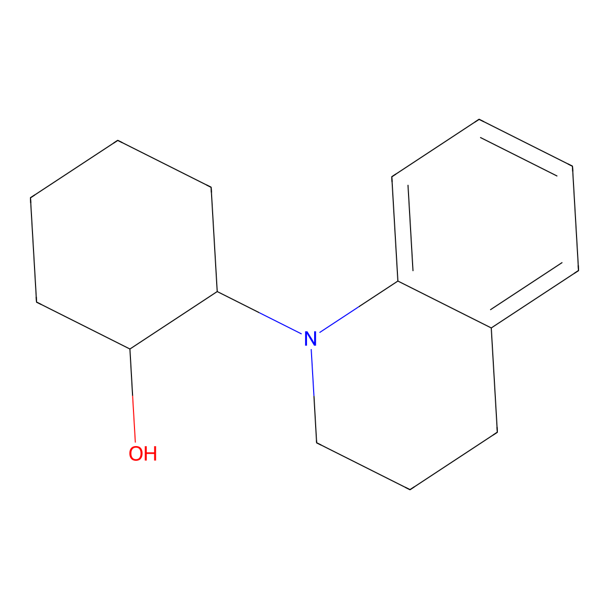 2-(1,2,3,4-Tetrahydroquinolin-1-yl)cyclohexan-1-ol molecular structure, CAS 1216055-32-1
