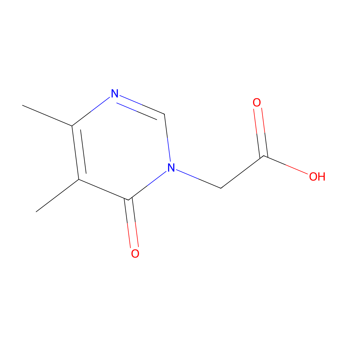 (4,5-dimethyl-6-oxopyrimidin-1(6H)-yl)acetic acid molecular structure, CAS 1216060-16-0