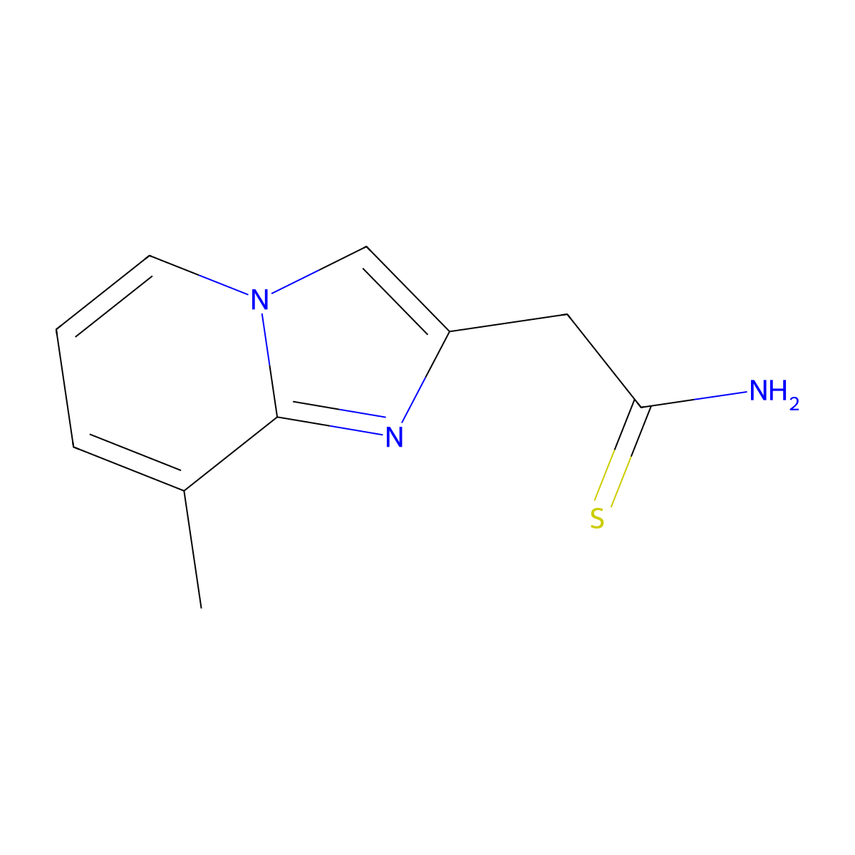 2-{8-Methylimidazo[1,2-a]pyridin-2-yl}ethanethioamide molecular structure, CAS 1216060-31-9