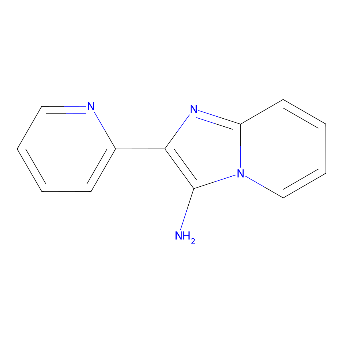 2-(Pyridin-2-yl)imidazo[1,2-a]pyridin-3-amine molecular structure, CAS 1216060-90-0