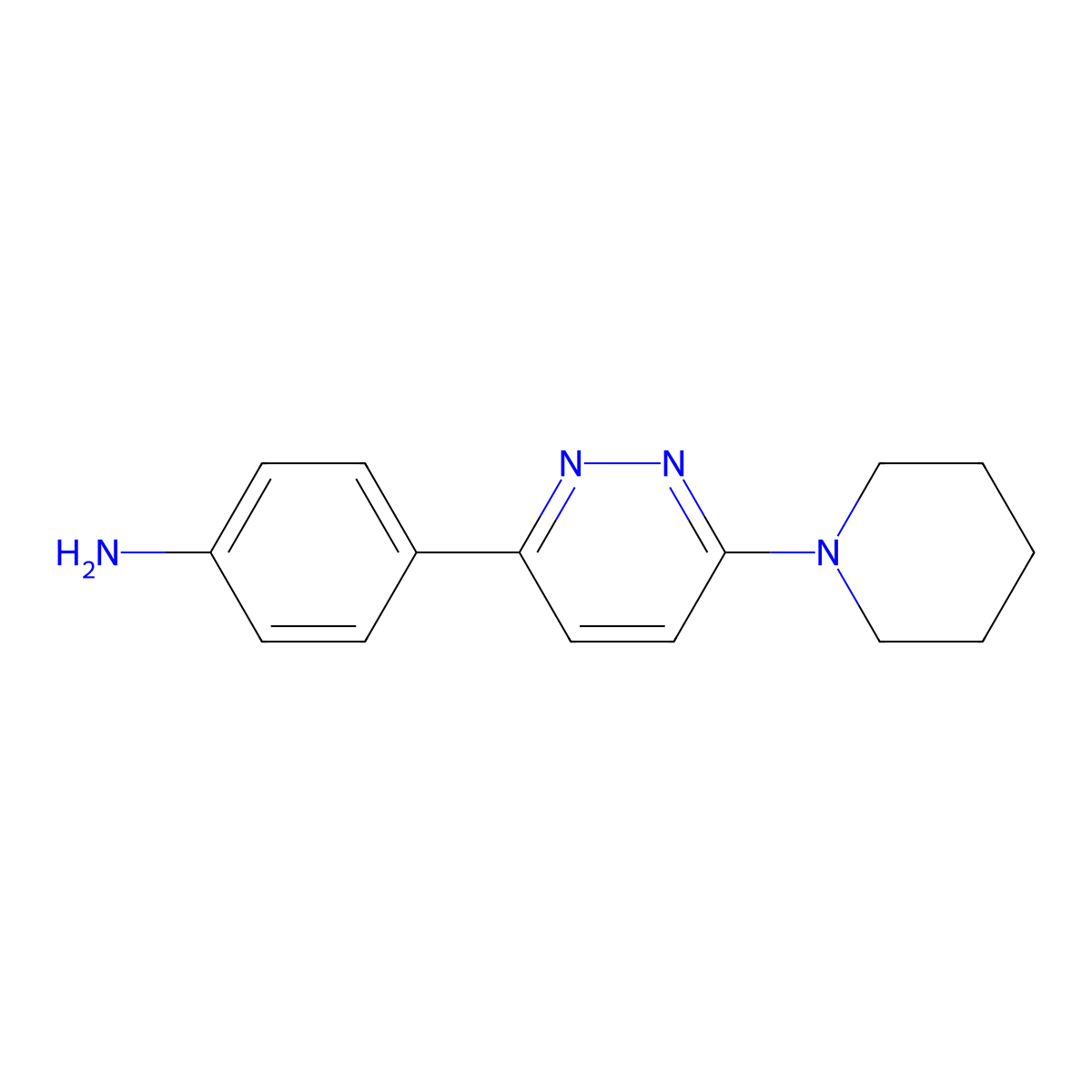 4-(6-(Piperidin-1-yl)pyridazin-3-yl)aniline molecular structure, CAS 1216064-99-1