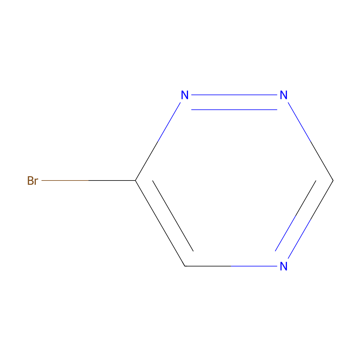 6-Bromo-1,2,4-triazine molecular structure, CAS 1216067-54-7