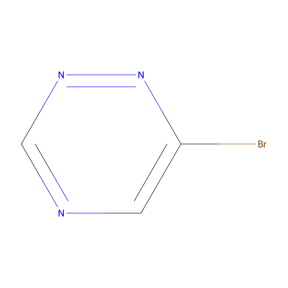 6-Bromo-1,2,4-triazine molecular structure, CAS 1216067-54-7