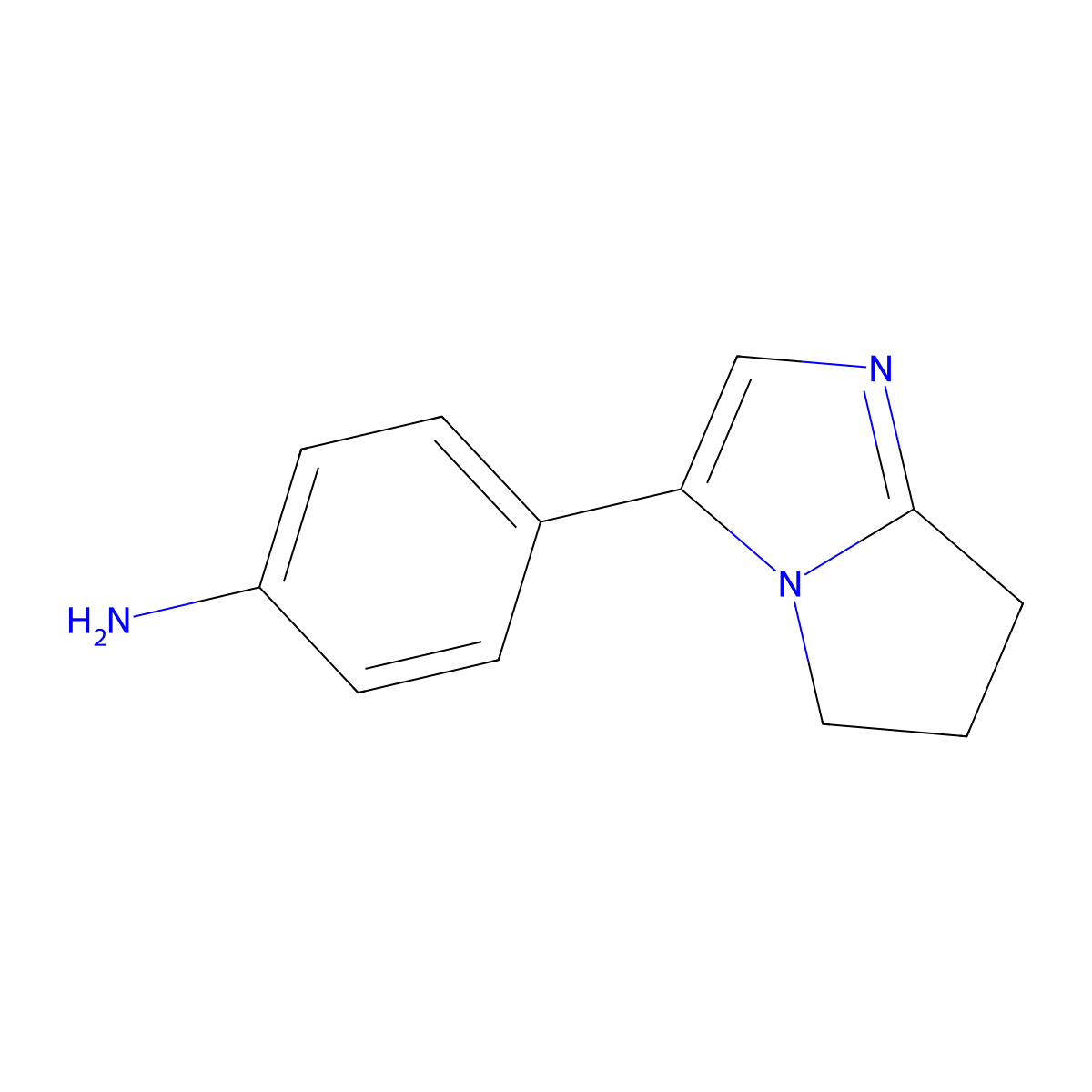 [4-(6,7-dihydro-5H-pyrrolo[1,2-a]imidazol-3-yl)phenyl]amine molecular structure, CAS 1216067-81-0