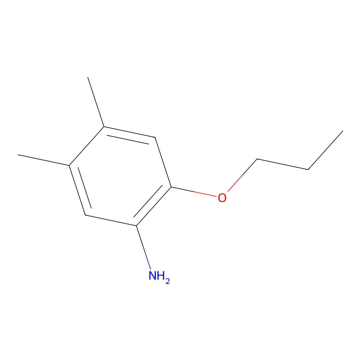 4,5-Dimethyl-2-propoxyaniline molecular structure, CAS 1216072-55-7