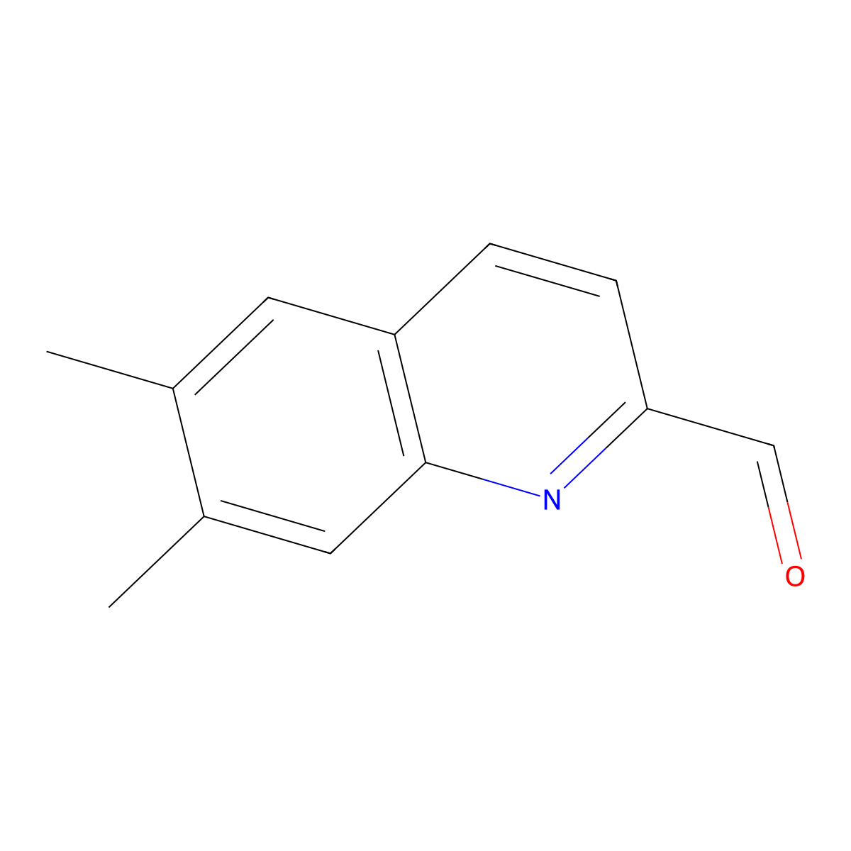 6,7-Dimethylquinoline-2-carbaldehyde molecular structure, CAS 1216075-00-1