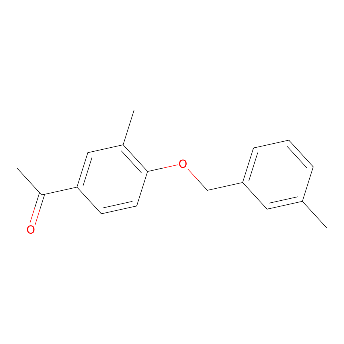 1-[3-Methyl-4-[(3-methylphenyl)methoxy]phenyl]ethanone molecular structure, CAS 1216078-07-7