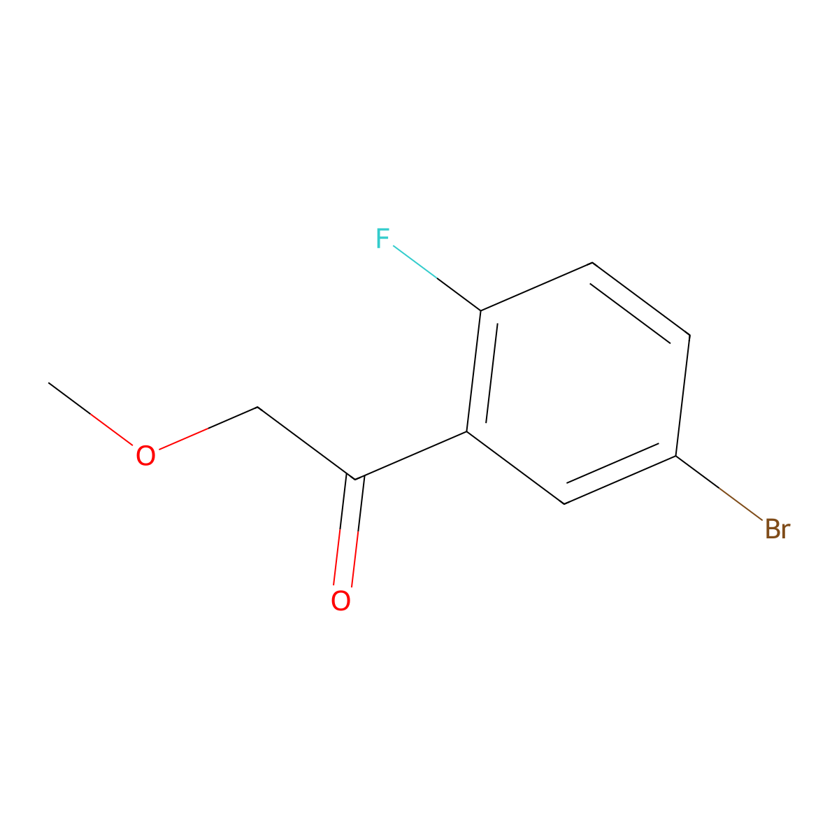 1-(5-Bromo-2-fluorophenyl)-2-methoxyethanone molecular structure, CAS 1216078-59-9