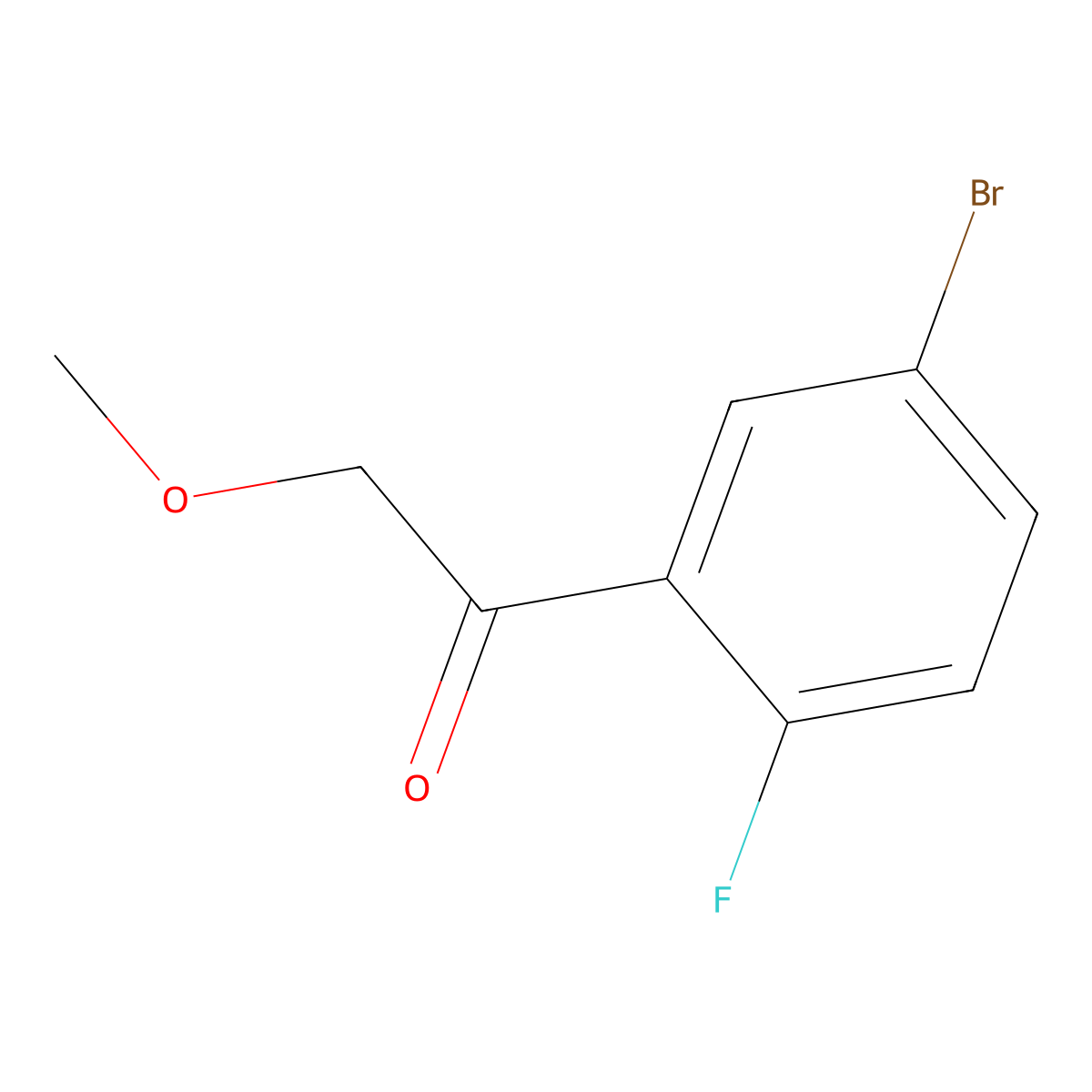 1-(5-Bromo-2-fluorophenyl)-2-methoxyethanone molecular structure, CAS 1216078-59-9